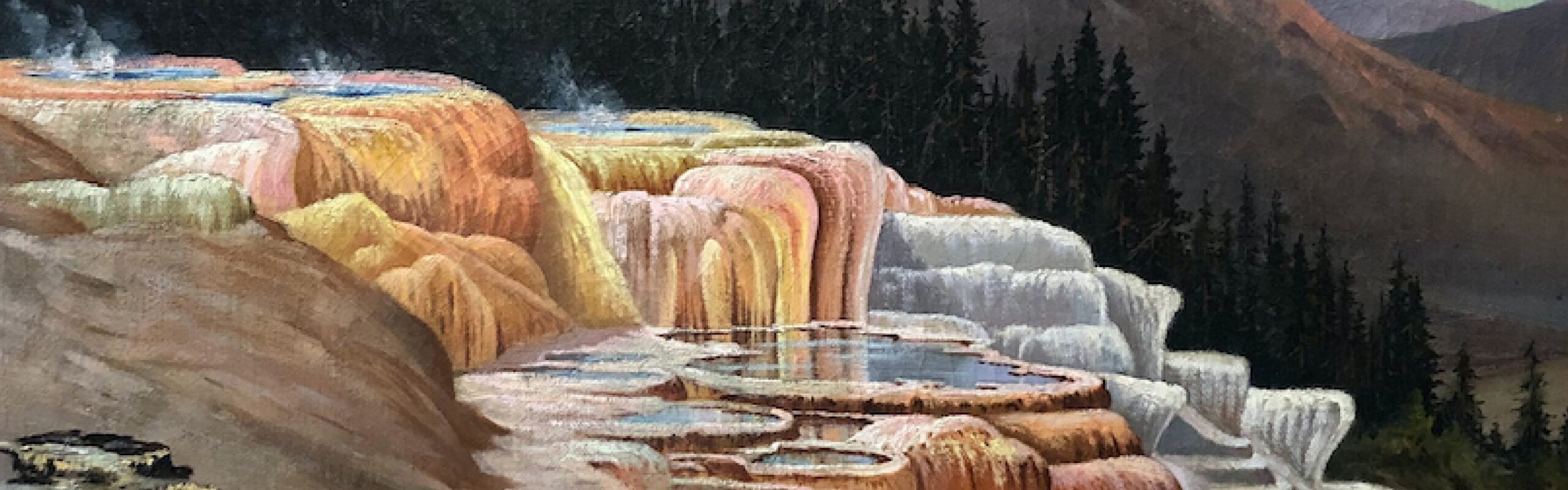 Grafton Tyler Brown, Hot Springs at Yellowstone, 1889, oil on canvas, 16 x 24 inches. Purchased with funds from the Terra Art Enrichment Fund, 2020.16.