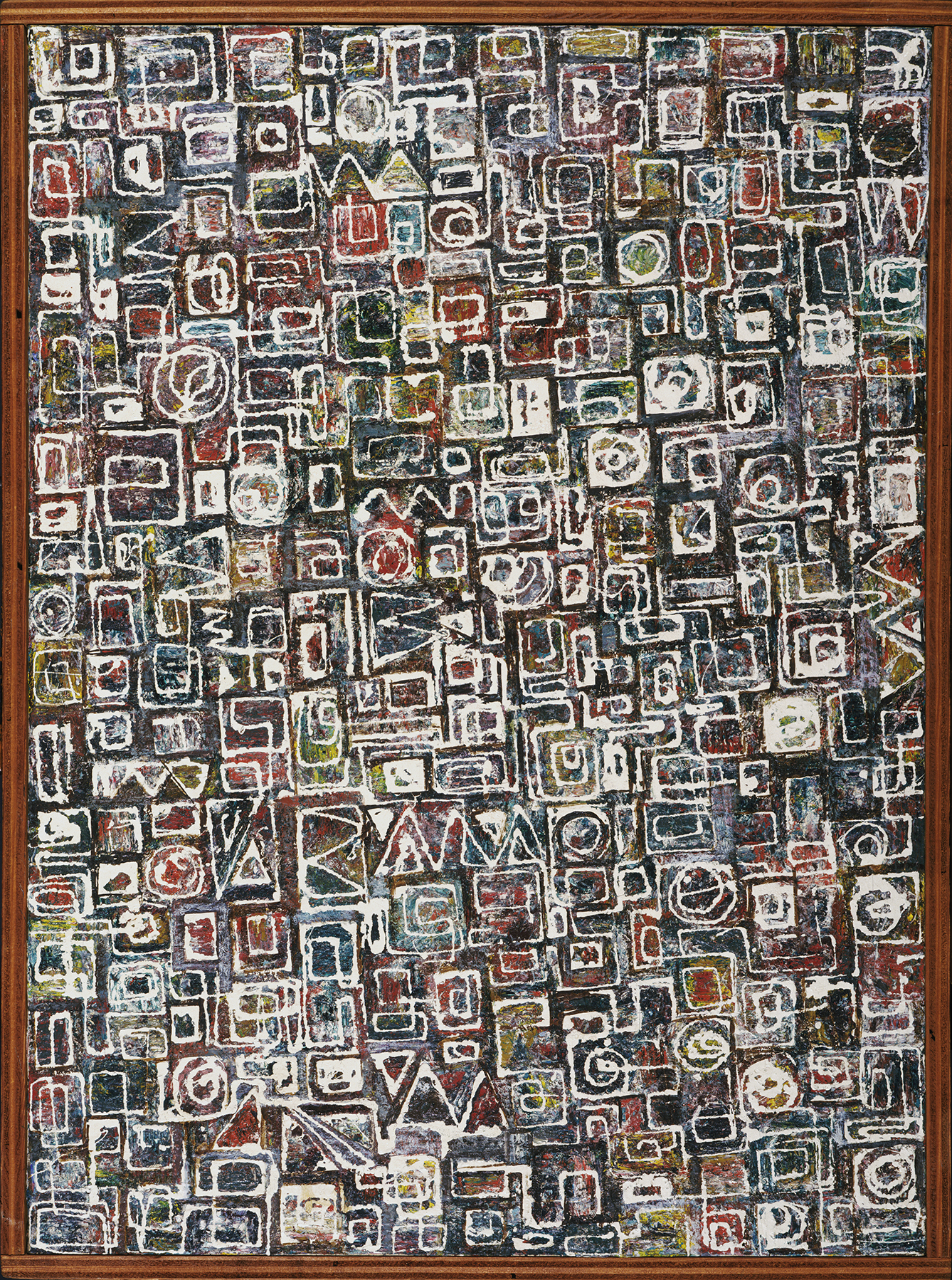Lee Krasner (American, 1908–1984), Composition, 1949, oil on canvas, 38-1/16 x 27-13/16 inches, Philadelphia Museum of Art: Gift of the Aaron E. Norman Fund, Inc., 1959, 1959-31-1 © Pollock-Krasner Foundation / Artists Rights Society (ARS), New York