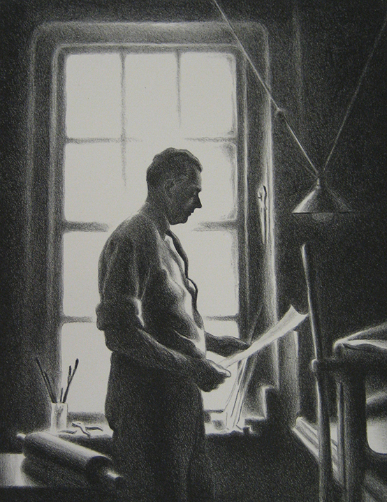 Ellison Hoover, George C. Miller, Lithographer, lithograph, 15 5/8 x 11½ inches. Palmer Museum of Art, Museum purchase, 2018.11